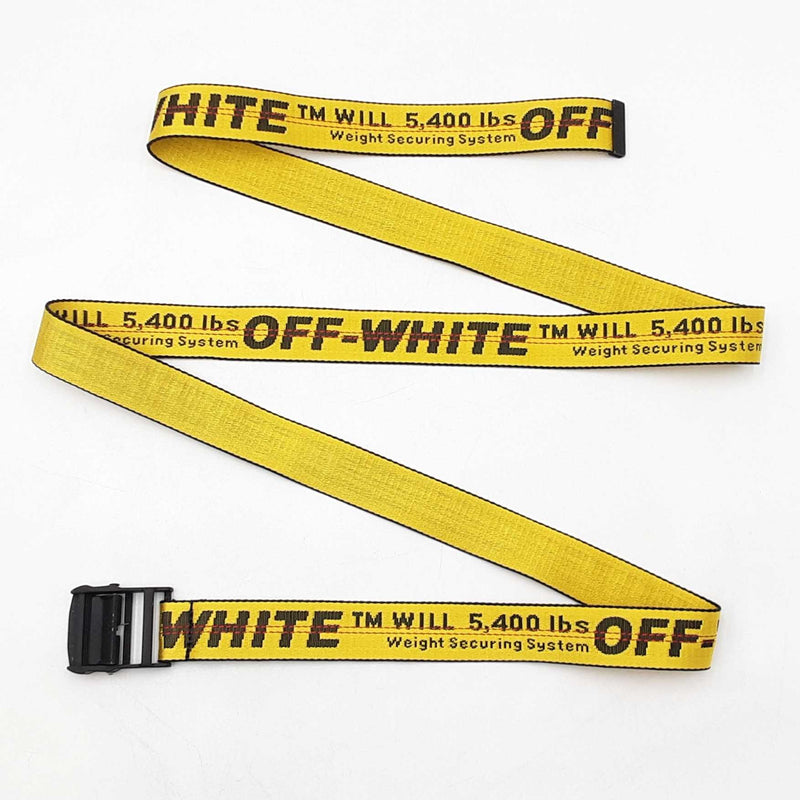 Off White C/o Virgil Abloh Industrial Belt In Yellow & Black Fw0925lxzdu