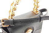 Versace La Medusa Black Leather Top Handle Bag Eb0826pxzde
