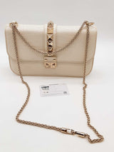 Valentino Garavani Rockstud Glam Lock Croc Embossed Leather Bag Eb0326lrxzde