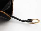 Tory Burch Black Leather Small Keychain Zipper Pouch Do0925rde