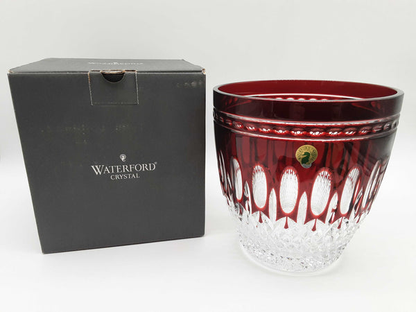 Waterford Crystal Claredon Ruby Red Ice Bucket Glass Do1024iwde