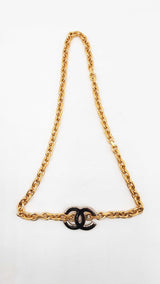 Chanel Cc Logo Silver-tone Belt Buckle & Gold-tone Chain Belt Fw0725ixzdu