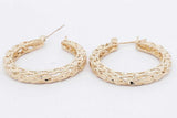 14k Yellow Gold Filigree Hoop Earrings 7.7 Grams Eb0426pcrsa