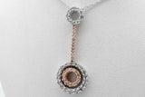 10k White Gold Diamond Pendant Necklace 3 Grams 18 Inch Eb0926lcxsa