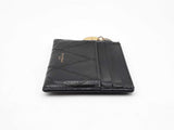 Givenchy Gv3 Card Holder Wallet In Black Diamond-stitched Leather Fw0726lcrdu