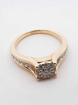 0.55 Cttw Diamond & 14k Yellow Gold Engagement Ring 4.3 Grams Size 7 Fw0226owrdu