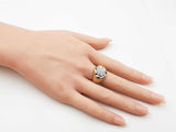 1.17 Cttw Diamond & 14k Yellow Gold Cluster Ring 9.1 Grams Size 12.5 Fw0426crzdu