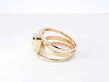 0.50 Cttw Bezel-set Emerald 14k Yellow Gold Multi Band Ring 4.4 Grams Size 6.75 Fw1225ozxdu