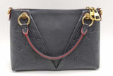 Louis Vuitton Monogram Empreinte Dark Blue Leather V Tote Bag Eb1026irxsa