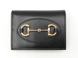 Gucci Horsebit 1955 Card Case Wallet In Black Calfskin Leather Fw1225lpzdu