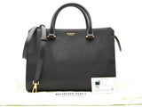 Burberry Banwell Tote Bag In Black Leather & House Check Canvas Fw0926pxzdu