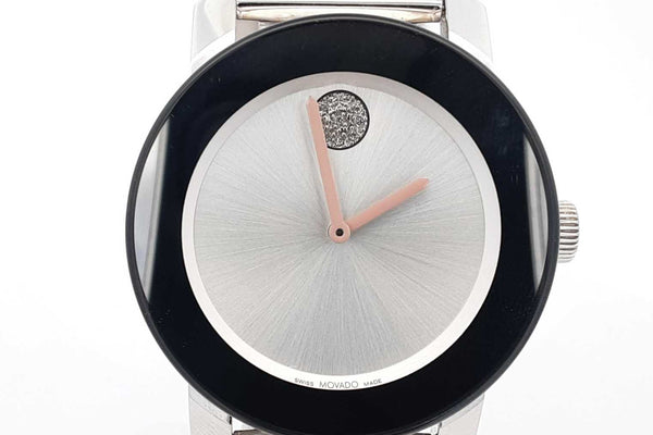 Movado Bold Stainless Steel & Light Pink Ceramic Watch 32mm Eb0324lxzsa