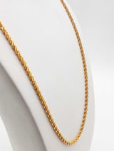 18k Yellow Gold 6.2g Rope Chain 22 In Do0125wxzde