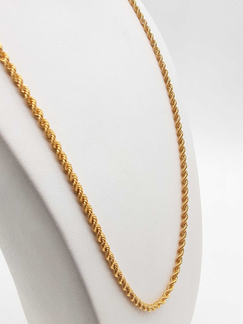 18k Yellow Gold 6.2g Rope Chain 22 In Do0125wxzde