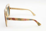 Gucci Stripe Glitter Square Frame Sunglasses Gg0328s Eb0926lxzde