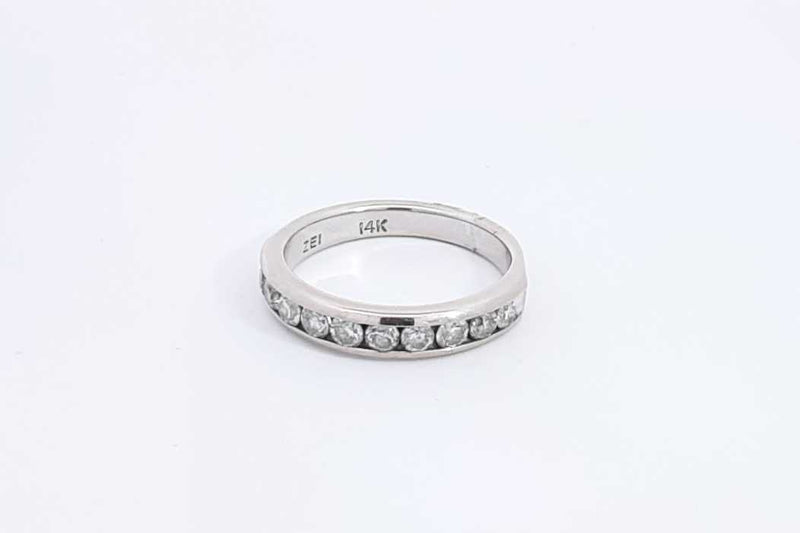 Approx. 0.7ctw Diamond Ring In 14k White Gold 3.4 Grams Size 7.25 Eb1124lrxdu