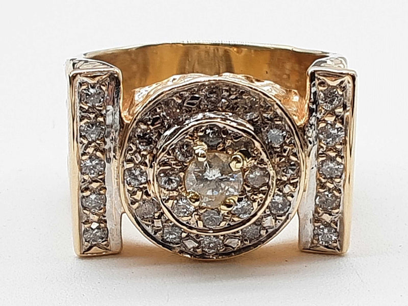 1.35 Cttw Diamonds 14k Yellow Gold 36.7g Solid Ring Size 17 Do0425orxzde