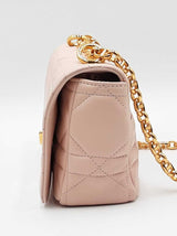 Christian Dior Small Soft Caro Bag In Pink Macrocannage Lambskin Fw0326srzdu