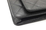 Chanel Quilted Caviar Black Leather Wallet On Chain Eb1026lxxzde