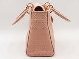 Christian Dior Lady D-lite Medium Tote Pink Handbag Aa0626szxsa