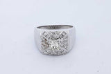 0.94cttw Diamond Ring In 14k White Gold 15 Grams Size 11.5 Eb0426lcxzde