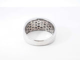 1.83 Cttw Diamond & 14k White Gold Multi-row Ring 9.2 Grams Size 11 Fw0926irxdu
