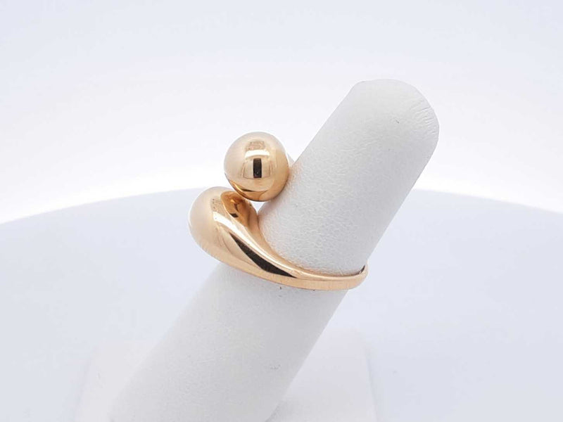 18k Yellow Gold Double Drop Wrap Ring 3.7 Grams Size 7 Fw0625oordu