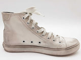 Yves Saint Laurent Bedford Distressed White Leather Shoes Size Eu 37 Do0525crde