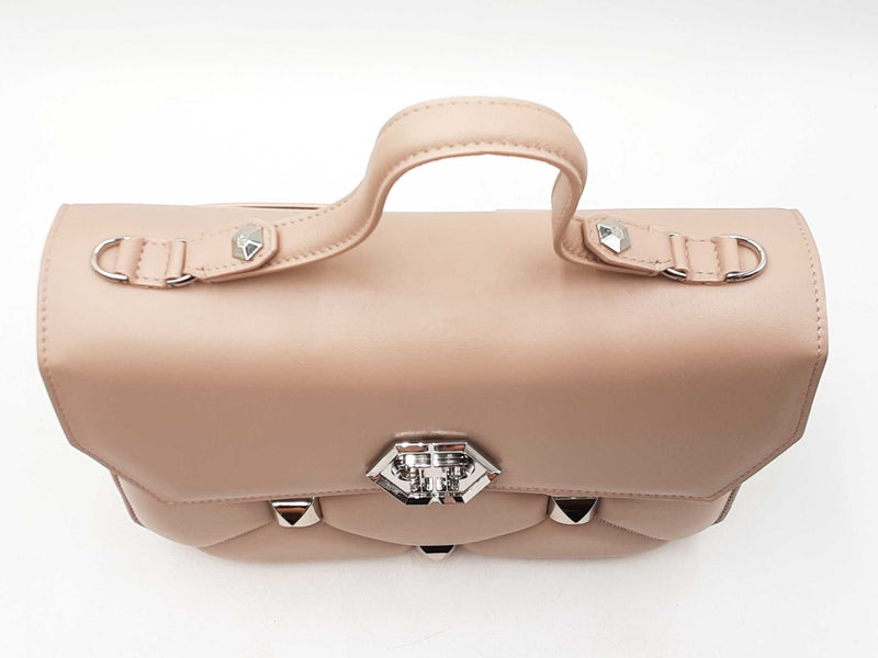 Phillipp Plein Superheroine Handle Bag In Taupe Quilted Leather Fw1125oxzdu