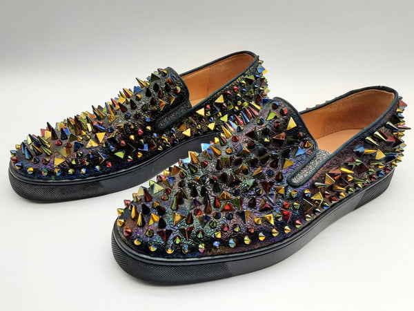 Christian Louboutin Rainbow Nylon Roller Boat Slip Ons Size Eu 44.5 Do0225orxde