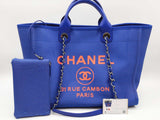 Chanel Deauville 31 Rue Cambon Paris Blue Orange Shopping Tote Bag Do0626loxzde