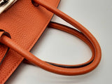 Hermes Birkin 25 Potiron Orange Togo Palladium Hardware Handbag Do1023lerxzde