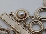 Chanel Gold Tone Multistrand Pearl Cc Logo Bracelet 8.5 Inch Eb0626pxzsa