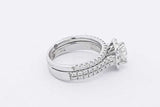 1.44cttw Diamond Wedding Set In 14k White Gold 5.8 Grams Size 5 Eb0226exzsa