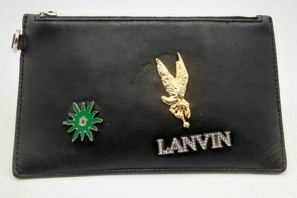 Lanvin X Future Leather Double Clutch With Id Card Case Eb0724ooosa