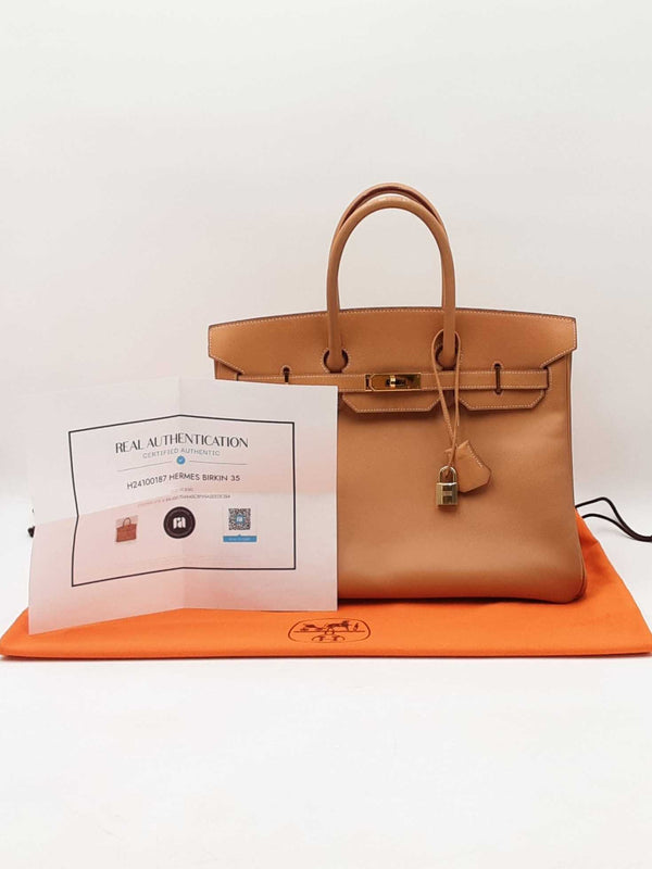 Hermès Birkin 35 Gold Courcheval Leather Gold Hardware Handbag Fw0125ezxzdu