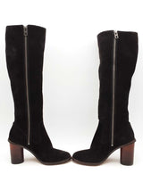 Coach Black Suede Knee High Boots Size 5.5 Eb0724oxsa