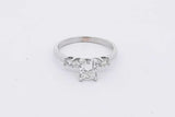 1.33cttw Diamond Ring In 14k White Gold 3.2 Grams Size 9 Eb0525oexzsa
