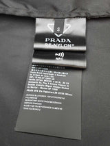 Prada Re-nylon Black Long Sleeve Snap Button Up Shirt Size Sm Do0425wxzde