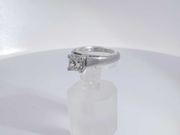 0.90 Cttw Diamond 14k White Gold Solitaire Ring 4.4 Grams Size 7 Aa0625lozxsa