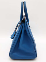 Hermes Birkin 25 Mykonos Blue Epsom Palladium Handbag Do0925lsxzxde