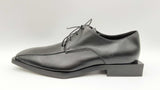 Balenciaga Bloc Rim Square Black Leather Derby Shoes Size 46 Fw1024lxzdu