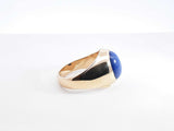 Star Sapphire & 10k Yellow Gold Signet Ring 10.9 Grams Size 8.25 Fw0426wcrdu
