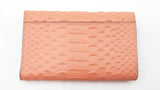 Coach Peach Crocodile Embossed Snap Wallet Sd0426ordu