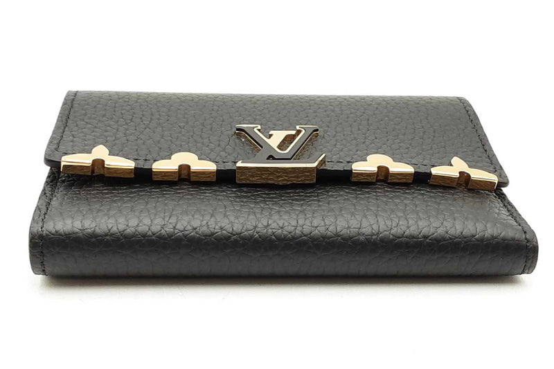 Louis Vuitton Capucines Compact Taurillon Black Leather Wallet Eb0225pxzsa