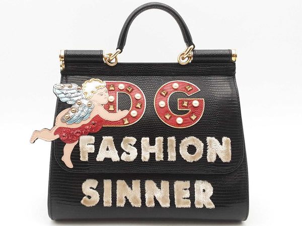 Dolce & Gabbana Sicily Fashion Sinner Black Handbag Aa0425wrz
