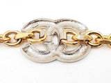Chanel Cc Logo Silver-tone Belt Buckle & Gold-tone Chain Belt Fw0725ixzdu