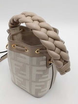Fendi Mini Mon Tresor Embroidered Canvas Bucket Bag Eb1026cxzsa