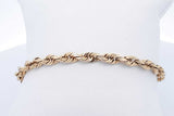 14k Yellow Gold Rope Bracelet 10.4 Grams 8.5 Inch Eb0226rxzde