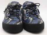 Giuseppe Zanotti Frankie Low Top Blue Snakes Shoes Size 43 Aa0326ezsa